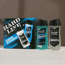 HARD LINE, набор "Сила стихии", гель для душа и шампунь для волос, 2х250 мл