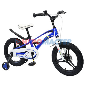 Велосипеды 2-х колесные Велосипед 14" BIBITU TURBO, цвет синий/белый