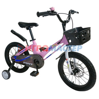 Велосипеды 2-х колесные Велосипед 16" BIBITU PONY, цвет розовый