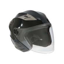 Шлем открытый с двумя визорами, размер M, модель - BLD-708E, черный глянцевый
