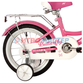 Велосипед 14" Novatrack BUTTERFLY, цвет розовый
