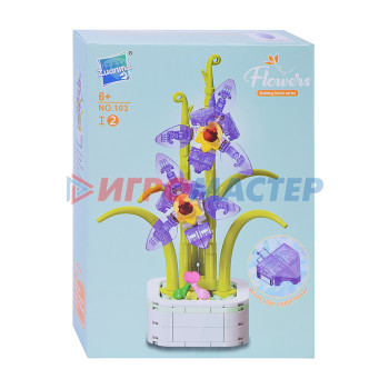 Блочные Конструктор 103I-4 &quot;Цветок: Орхидея&quot; (153 дет.) в коробке