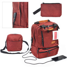 Набор школьных принадлежностей 29х41х14 см BIRRONI BI-03-031/036/034 (рюкзак красный, сумка, пенал)