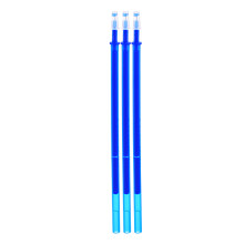 Стержни гелевые со стираемыми чернилами, синие, 3 шт, игольчатый пиш.узел 0.5мм, длина 122 мм, д/руч