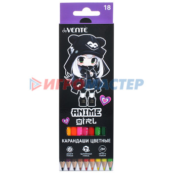 Карандаши цветные Карандаши цветные &quot;Anime Girl&quot; 18 цветов, 2М, диаметр грифеля 2,8 мм, шестигранные, в карто