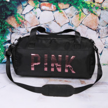Сумка спортивная "Sport Pink",водонепроницаемый отдел + 2 кармана+отдел под обувь, цвет черный, 42*24*18 см