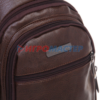 Сумка мужская "Рower Сity", цвет коричневый, два отделения и карман, 29*17*5,5см