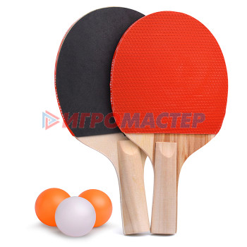 Бадминтон Набор для настольного тенниса 00-3717 (2 ракетки, 3 мяча) на блистере