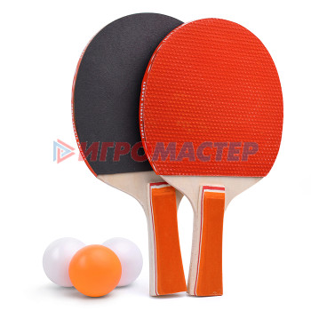 Бадминтон Набор для настольного тенниса 00-3718 (2 ракетки, 3 мяча) на блистере