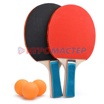 Бадминтон Набор для настольного тенниса 00-3710 (2 ракетки, 3 мяча) на блистере