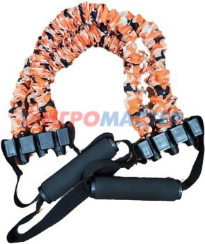 Резинки для фитнеса, эспандеры Эспандер универсальный с регулируемой нагрузкой Sportage, 15-45 кг, оранжевый