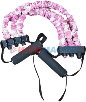 Резинки для фитнеса, эспандеры Эспандер универсальный с регулируемой нагрузкой Sportage, 15-45 кг, розовый