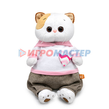 Мягкая игрушка Кошка Ли-Ли в худи с сердечком и штанах