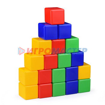 Строительные наборы (пластик) Кубики в сетке 20 дет.