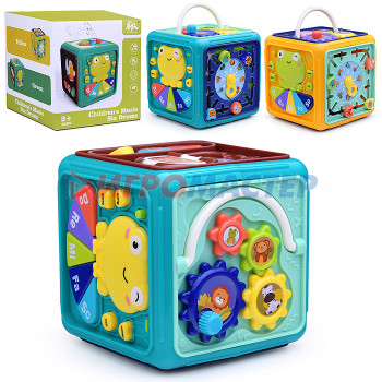 Интерактивные игрушки (до 3-х лет) Куб развивающий 1026-45 &quot;Счастливый лягушонок&quot; в коробке