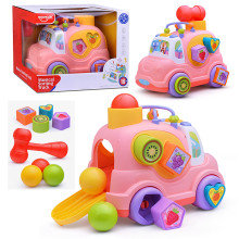 Развивающая игрушка HE0548 &quot;Машина-Сортер&quot; в коробке (цвет розовый)