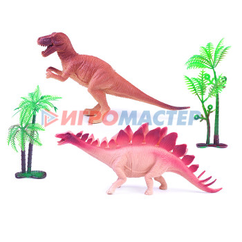 Наборы животных ПВХ Набор животных 777-12 &quot;Динозавры: Стегозавр и Монолопхозавр&quot; в пакете