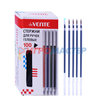 Ручки гелевые Стержень для ручек гелевых d=0,5 мм, 130 мм, с защитным колпачком, черный