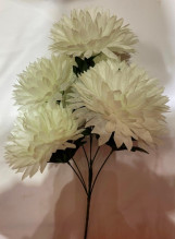Цветы искусственные 50см "Хризантемы" 7 цветков белые
