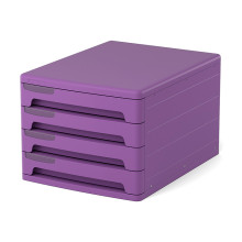 Файл-кабинет 4-секционный пластиковый Iris, фиолетовый