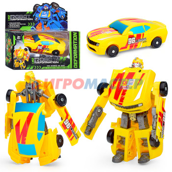 Трансформеры, роботы Робот 168-68 Q41 трансформирующийся в машину, желтый, в коробке
