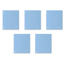 Тетрадь 48л. А5, клетка, с пластиковой обложкой на скобе CoverProBook Symbol, голубой