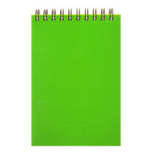 Блокнот А6, 80 листов в клетку на гребне "Зелёный. Неон", пластиковая обложка
