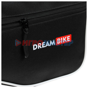 Велосумка под раму, р-р 32х16х5 см, цвет черный/белый, DREAM BIKE