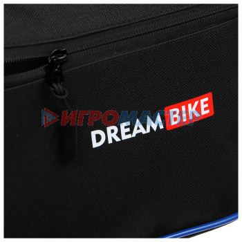 Велосумка под раму, р-р 32х16х5 см, цвет черный/синий, DREAM BIKE