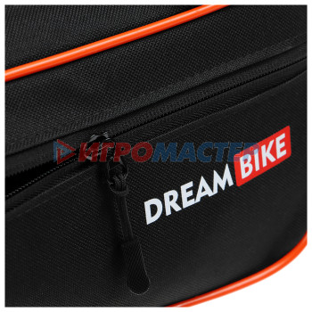 Велосумка под раму, р-р 26х13,5х5см, цвет черный/оранжевый DREAM BIKE