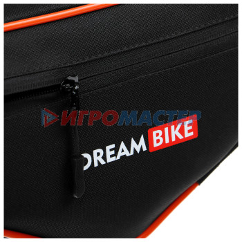 Велосумка под раму, р-р 32х15х5 см, цвет черный/оранжевый DREAM BIKE
