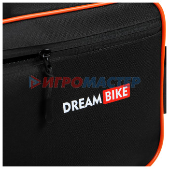 Велосумка под раму, р-р 41х19х5 см, цвет черный/оранжевый DREAM BIKE