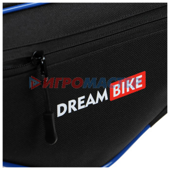 Велосумка под раму, р-р 32х15х5 см, цвет черный/синий, DREAM BIKE