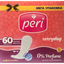 Прокладки женские ежедневные Peri, 0% Parfume, 60 шт