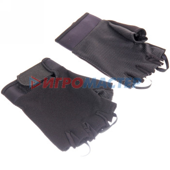 Перчатки туристические черные без пальцев KF37