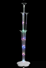 Подставка для шаров светящаяся "Радуга" (основа, 7 палочек с держателями) 67*35*55 см, прозрачный