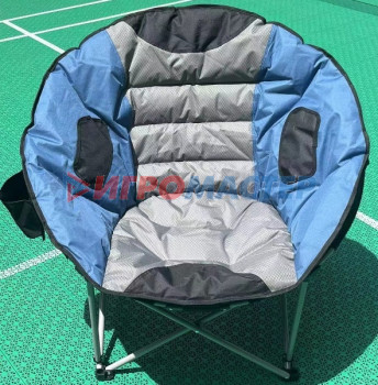 Кресло складное до 120 кг, 98*90*70 см, синий-серый, Турист Мастер