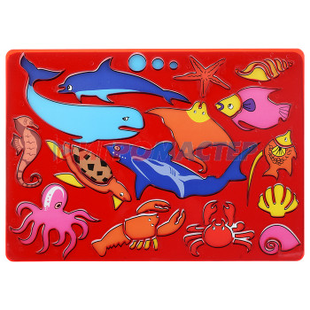 Трафареты Трафарет для рисования &quot;Морская фауна &amp; фигуры&quot;, с раскраской, ассорти