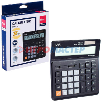 Калькуляторы Калькулятор бухгалтерский, черный 12-разр.