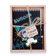 Набор блокнот &quot;Kuromi&quot; А5, 60 листов + Ручка шариковая автоматическая прорезиненная, в подарочно