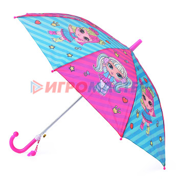 Зонты детские Зонт детский &quot;Куклы-модницы&quot; r-45см, ткань, полуавтомат 