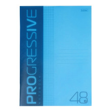 Тетрадь 48л  клетка  А4&quot;Progressive&quot;65г/кв.м Пластиковая обложка на скобе бирюзовая