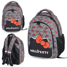 Рюкзак облегченный &quot;Hello Kitty&quot; с анатомической спинкой, 2 отделения на молнии, на каждой молни