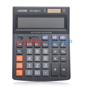 Калькуляторы Калькулятор настольный DD-88812, 145x190x35 мм, 12 разрядный, двойное питание, двойная пам