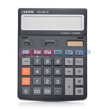 Калькуляторы Калькулятор настольный DD-9914, 154x203x25, 14 разрядный, большой экран, подъемный дисплей
