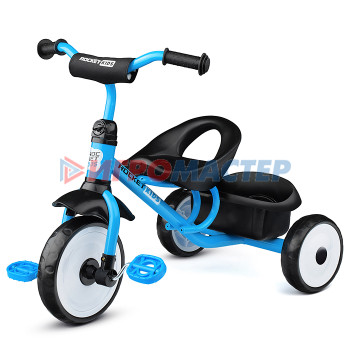 Велосипеды 3-х колесные Велосипед трехколесный Rocket, колеса EVA 10&quot;/8&quot;,  цвет голубой