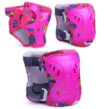 Комплект защиты для катания 00-3798 (цвет розовый)
