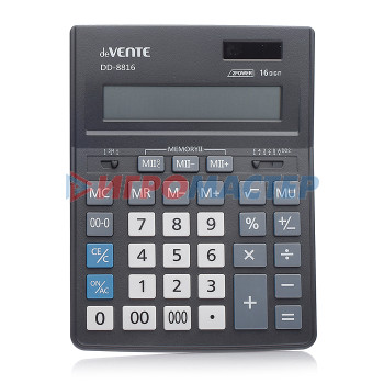 Калькуляторы Калькулятор настольный DD-8816, 155x205x35 мм, 16 разрядный, двойное питание, двойная памя