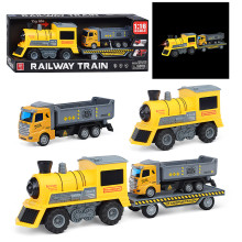 Набор транспортных средств MJX100A-2 &quot;Railway tran&quot; (свет, звук, цвет желтый) в коробке