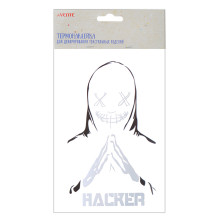Термонаклейка для декорирования текстильных изделий &quot;Hacker&quot; 11,1x18 см, в пластиковом паке